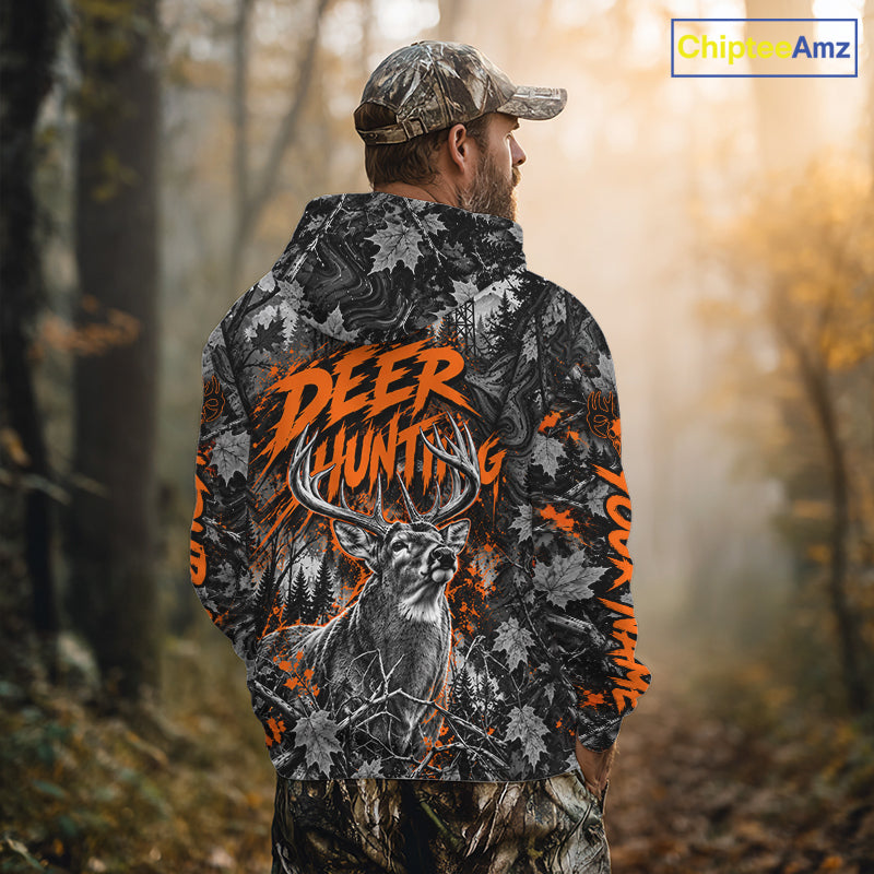 Personalized Whitetail Deer Hunting Forest Camo 3D All Over Printed Shirts, Best Deer Hunting Gifts For Men NBT1193