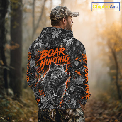 Personalized Boar Hunting Forest Camo 3D All Over Printed Shirts, Best Hog Hunting Gifts For Men NBT1195