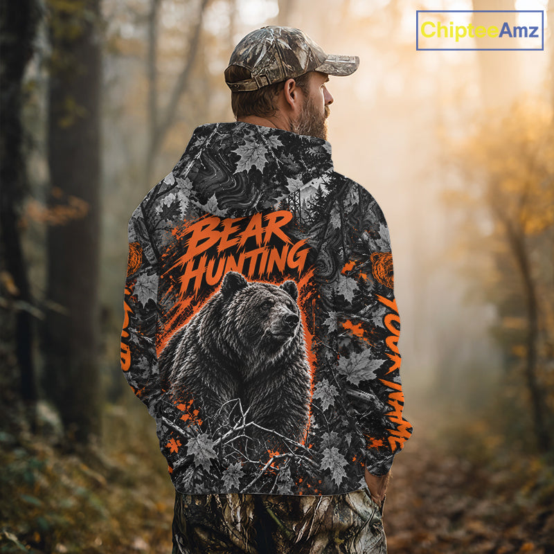 Personalized Bear Hunting Forest Camo 3D All Over Printed Shirts, Best Bear Hunting Gifts For Men NBT1196