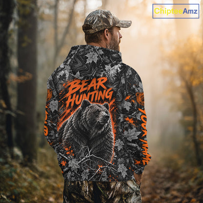 Personalized Bear Hunting Forest Camo 3D All Over Printed Shirts, Best Bear Hunting Gifts For Men NBT1196