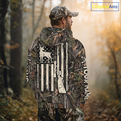 Deer Hunting American Flag Custom 3D All Over Printed Shirts, Personalized Shirt For Hunter  NBT1084