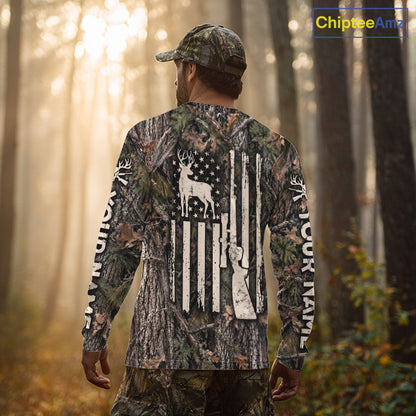 Deer Hunting American Flag Custom 3D All Over Printed Shirts, Personalized Shirt For Hunter  NBT1084