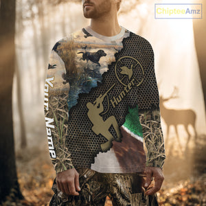 Mallard Duck Hunting Shirts, Personalized Hunting Clothes, Duck Hunting Camo Shirts, Duck Hunting Gifts NBT76