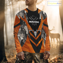 Load image into Gallery viewer, Deer Hunting Shirts Burnt Orange With Deer Skull - Best Gift Ideas for Hunter NBT20