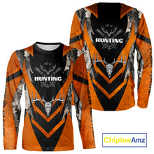 Load image into Gallery viewer, Deer Hunting Shirts Burnt Orange With Deer Skull - Best Gift Ideas for Hunter NBT20