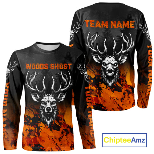 Deer Hunting Shirt Wood Ghost Orange Camo 3D All Over Print  NBT21