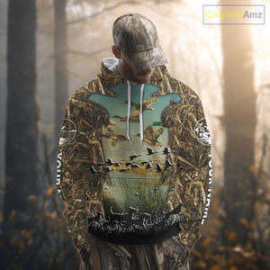 Waterfowl Duck Hunting Camouflage 3D Printing Shirts, Personalized Duck Hunting Shirts NBT137