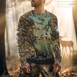 Waterfowl Duck Hunting Camouflage 3D Printing Shirts, Personalized Duck Hunting Shirts NBT137