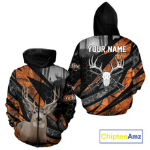 Load image into Gallery viewer, Personalized Orange Camo Deer Hunting Shirts for Men - Custom Name, Deer Hunting Gifts NBT36