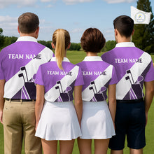 Load image into Gallery viewer, Purple Golf Bag Mens Golf Polo Shirts Custom Golf Shirts, Golf Attire For Men NBT577