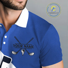 Load image into Gallery viewer, Blue Golf Bag Mens Golf Polo Shirts Custom Golf Shirts, Golf Attire For Men NBT579