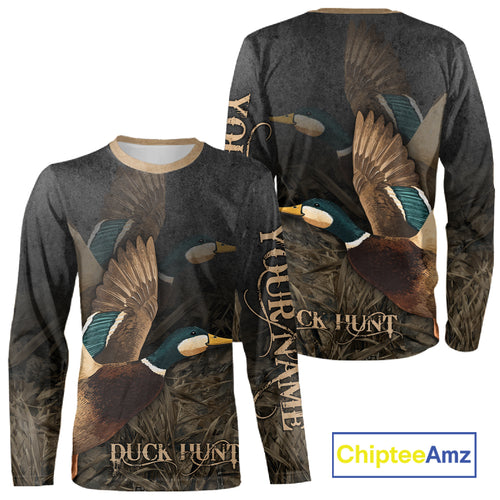 Beautiful Mallard Duck Hunting 3D Print Camouflage Shirts, Duck Hunting Clothes NBT208