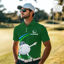 Load image into Gallery viewer, Green Funny Golf Ball Custom Team Polo Shirt, Personalized Mens Golf Polo Shirt, Golf Lovers Gift NBT605