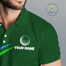 Load image into Gallery viewer, Green Funny Golf Ball Custom Team Polo Shirt, Personalized Mens Golf Polo Shirt, Golf Lovers Gift NBT605