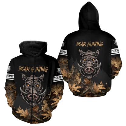 Custom Wild Hog Hunting Camo 3D All Over Printing Shirts for Men, Boar Hunting Gifts NBT123