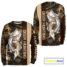 Load image into Gallery viewer, Whitetail Deer Hunting Shirt Forest Camo Custom Name Hunting Clothes For Deer Hunters NBT329