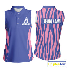 Load image into Gallery viewer, back view of custom name womens golf polo shirt for golf lovers

