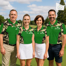 Load image into Gallery viewer, Green Camo Mens Golf Polo Shirts Custom Golf Outfit For Mens, Team Golf Shirts NBT634