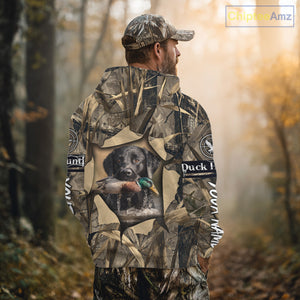 Mallard Duck Hunting Black Labrador Retriever Camo 3D Shirts, Duck Hunting Gifts NBT193