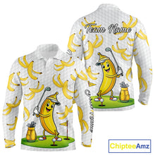 Load image into Gallery viewer, Funny Banana Pattern Golf Men's Polo Shirt, Team Golf Clothes, Golf Gifts NBT610