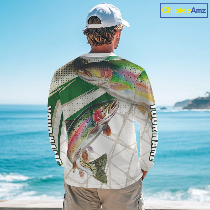 Rainbow Trout Fishing Tournament Shirts Long Sleeve, Custom Trout Fishing Shirts NBT429
