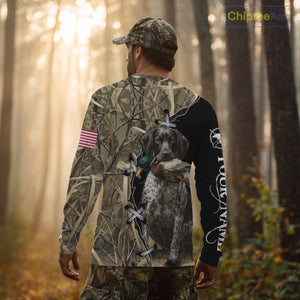 Duck Hunting with German Wirehaired Pointer Customize Name 3D All Over Printed Shirts Personalized Gift NBT151