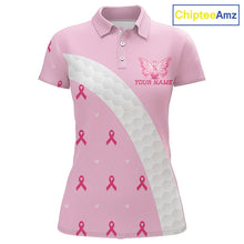 Load image into Gallery viewer, Golf Against Cancer Pink Golf Icon Men's Polo Shirt, Breast Cancer Awareness Womens Golf  Shirt, Golf Gifts NBT530