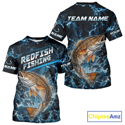 Custom Redfish Fishing Camo Fishing T-Shirts, Personalized Redfish Fishing Team Jerseys NBT1032
