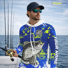Load image into Gallery viewer, Custom Crappie Fishing Camo Fishing Shirts Long Sleeve, Crappie Tournament Fishing Shirts NBT440