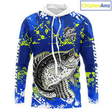 Load image into Gallery viewer, Custom Crappie Fishing Camo Fishing Shirts Long Sleeve, Crappie Tournament Fishing Shirts NBT440