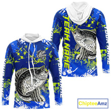 Load image into Gallery viewer, Custom Crappie Fishing Camo Fishing Shirts Long Sleeve, Crappie Tournament Fishing Shirts NBT440