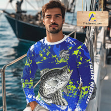 Load image into Gallery viewer, Custom Crappie Fishing Camo Fishing Shirts Long Sleeve, Crappie Tournament Fishing Shirts NBT440