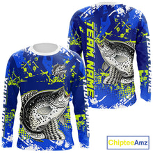 Load image into Gallery viewer, Custom Crappie Fishing Camo Fishing Shirts Long Sleeve, Crappie Tournament Fishing Shirts NBT440