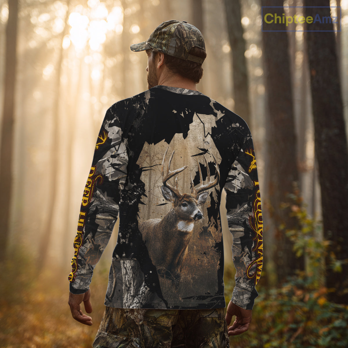Personalized Deer Hunting 3D All Over Printed Hoodie Brown Camo, Hunting Gift NBT306