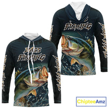 Load image into Gallery viewer, Largemouth Bass Fishing Hood Grass Camo, Bass Fishing Tournament Jerseys NBT362