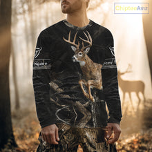 Load image into Gallery viewer, Deer Hunting Dark Camouflage Shirts for Deer Hunters, Personalized Hunting Shirts NBT278