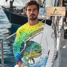 Load image into Gallery viewer, Mahi Mahi Custom Fishing Shirts Long Sleeve, Saltwater Fishing Clothing, Fishing Jerseys NBT425