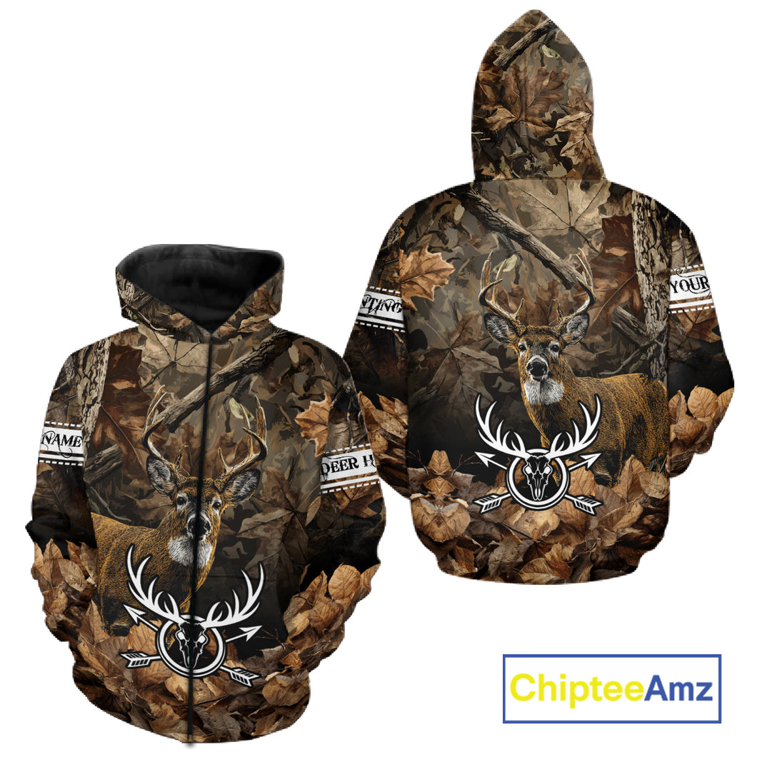 Deer Hunting Custom Name Camouflage Hunting Clothing, Deer Hunting Shirt, Hunting Gifts NBT289