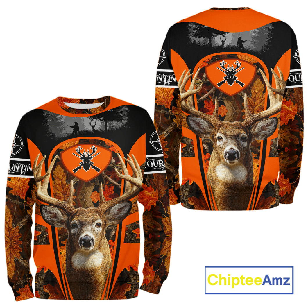 Personalized Deer Hunting 3D All Over Printed Shirts Custom Deer Camo Shirt Hunting Gifts NBT292