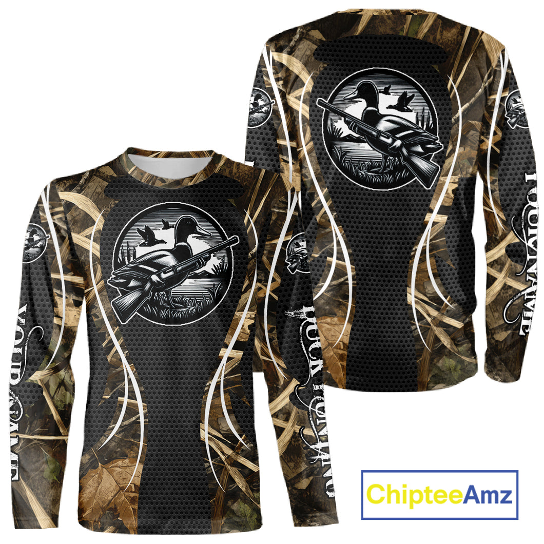 Personalized Duck Hunting Waterfowl Camouflage All Over Printing Shirts, Duck Hunting Clothing NBT240