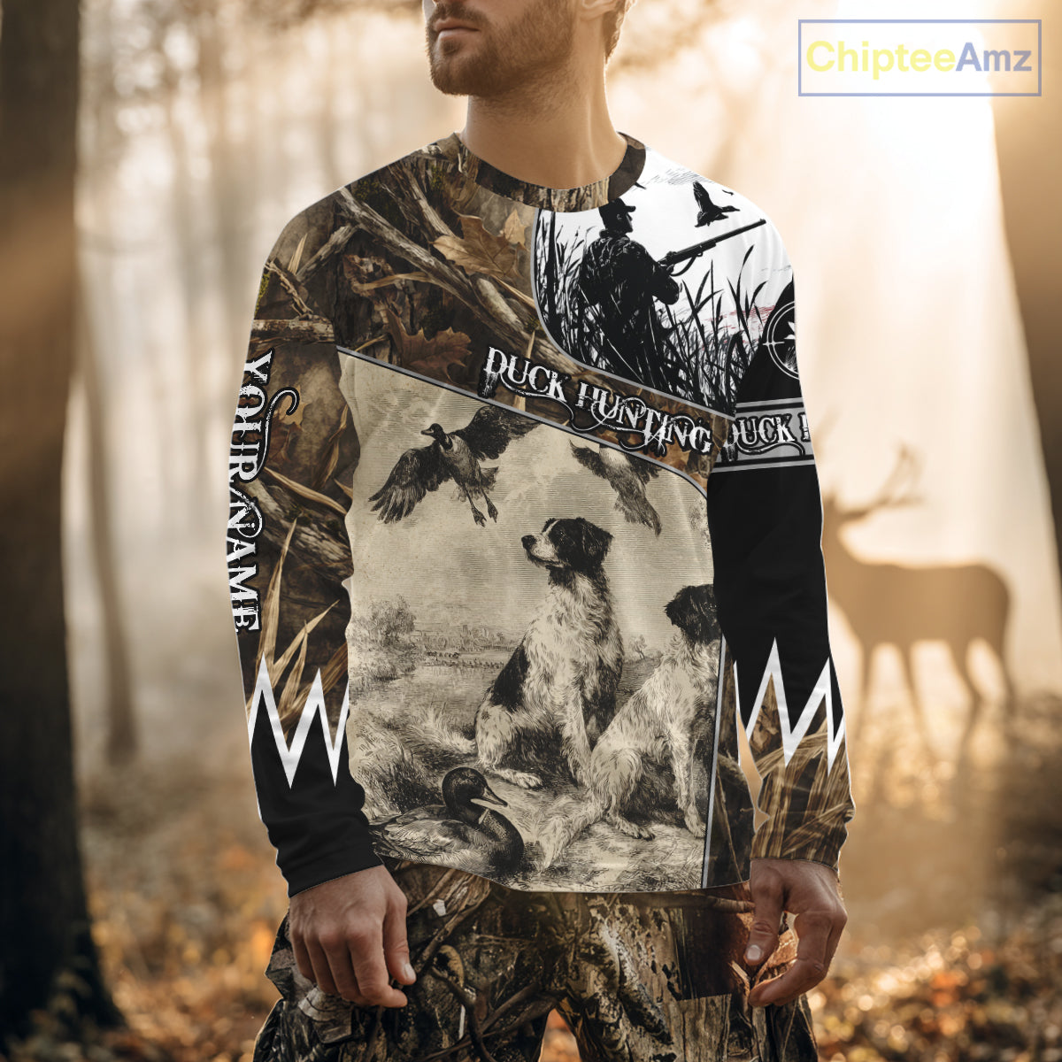 Duck Hunting Camouflage Mallard Duck Custom Name Shirts, Best Duck Hunting Season Gifts NBT149