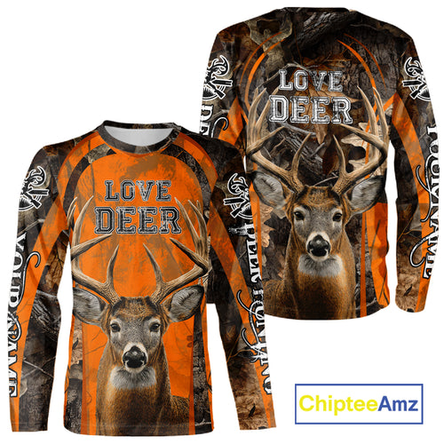 Custom Camo 3D Whitetail Deer Hunting Shirt Best Hunting Clothes For Deer Season NBT243