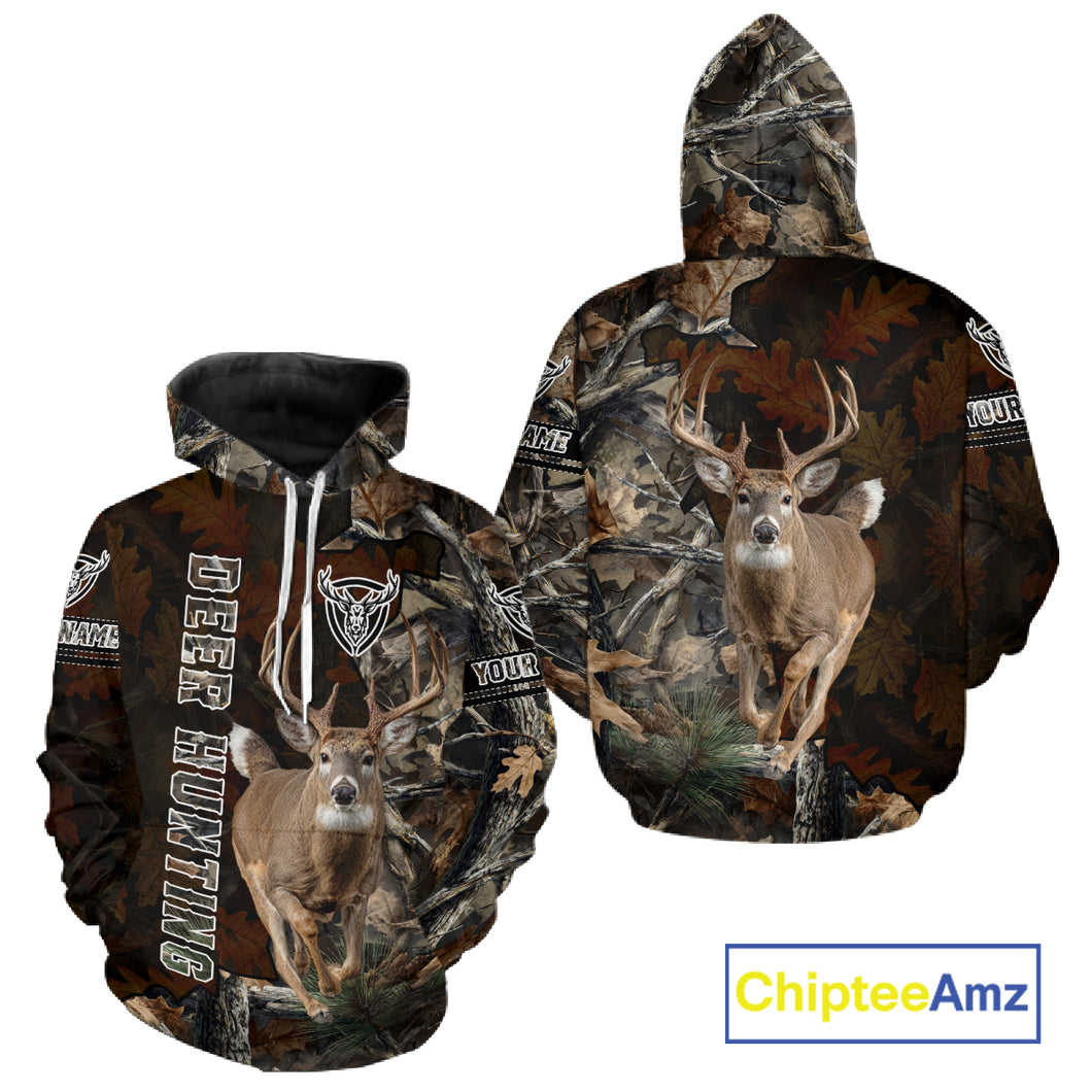 Deer Hunting Tree Camo Custom All Over Printed Shirt Personalized Hunting Gifts For Men NBT294
