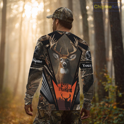 Deer Hunting Camo Customize Name 3D All Over Printed Shirts Personalized gift For Men NBT163