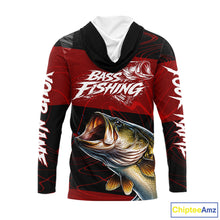 Load image into Gallery viewer, Personalized Bass Long Sleeve Fishing Shirts UV Protection, Bass Fishing Shirts For Men NBT435