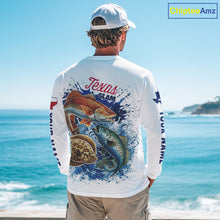 Load image into Gallery viewer, Texas Slam Fishing Redfish, Trout, Flounder Fishing Shirts Long Sleeve, Texas Flag Fishing Jerseys NBT445