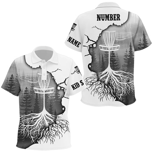 Black Forest Kids Disc Golf Polo Shirt Personalized Disc Golf Tops For Kid Disc Golf Basket Shirt LDT1033
