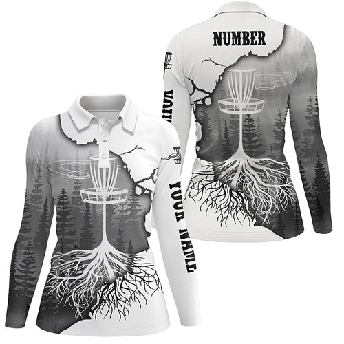 Black Forest Womens Disc Golf Polo Shirt Customized Disc Golf Tops For Women Disc Golf Basket LDT1033