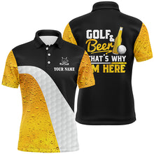 Load image into Gallery viewer, Golf And Beer That&#39;s Why I&#39;m Here Mens Polo Shirt Custom Beer Golf Shirts For Men Golf Gifts LDT0529