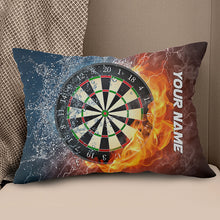 Load image into Gallery viewer, Fire &amp; Water Personalized Darts Pillow Darts Gifts For Dart Lovers LDT1080